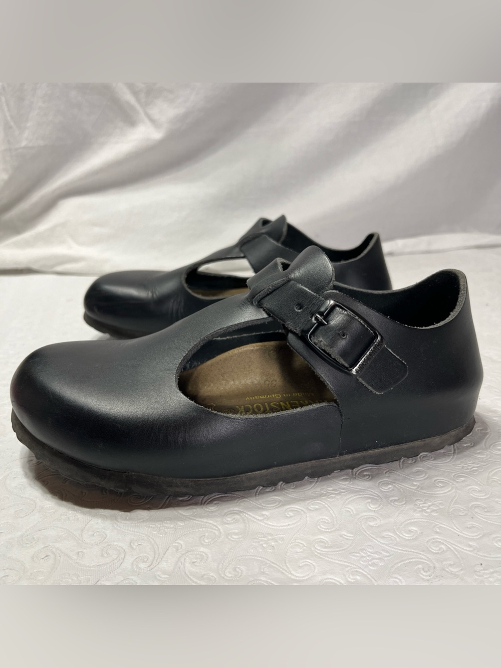Birkenstock Paris Mary Jane Shoes Black Leather Womens EU 35 Classic German Clog - Picture 15 of 16